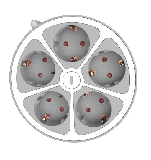 Technik Professional Στρογγυλό Πολύπριζο 5 Θέσεων 1,4m καλώδιο 16A