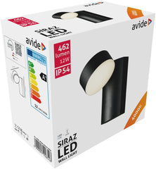 Avide Επιτοίχιο Φωτιστικό Εξωτερικού Χώρου Siraz LED 12W Λευκό 4000K IP54