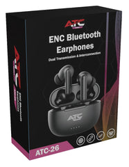 Ασύρματα Ακουστικά Earbuds ATC-26 ANC Μαύρα