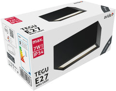 Avide Επιτοίχιο Φωτιστικό Εξωτερικού Χώρου Tegu 1xE27 IP54