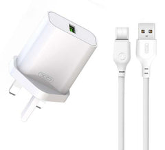 XO L103 (UK) QC3.0 18W Φορτιστής με Καλώδιο TYPE-C (NB103)