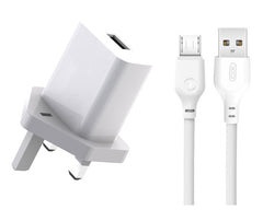 XO L99 (UK) Φορτιστής με Καλώδιο Micro 2.4A