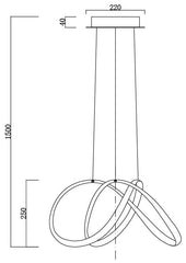 Avide LED Κρεμαστό Φωτιστικό Οροφής Varina 52W Λευκό 4000K
