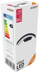 Avide Επιτοίχιο Φωτιστικό Εξωτερικού Χώρου Venice Down LED 9W Λευκό 4000K IP54