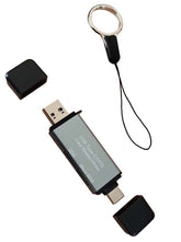 Αναγνώστης καρτών (Card Reader) 2 σε 1 Τύπος C + 3.0 A με μπρελόκ