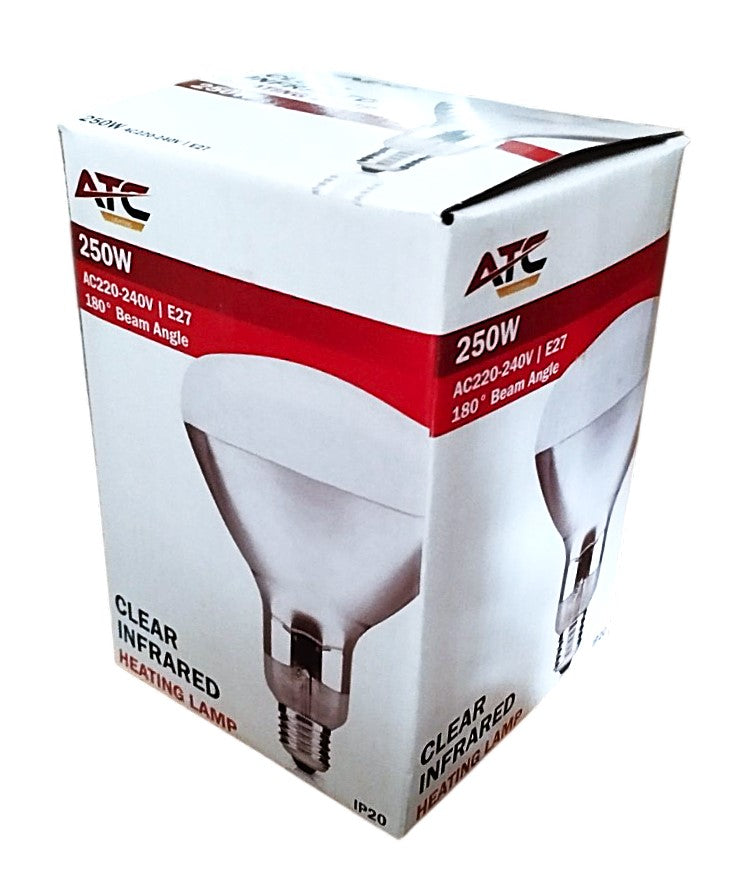 ATC Λάμπα Υπερύθρων 250W IP20 Διάφανο