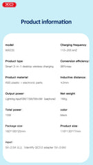 WX035 Ασύρματος Φορτιστής 3 σε 1 με Πολλαπλές Λειτουργίες Μαύρο