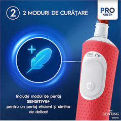Oral-B Vitality Pro Παιδική Ηλεκτρική Οδοντόβουρτσα με Χρονόμετρο για 3+ Χρονών Lion King & Θήκη Ταξιδιού