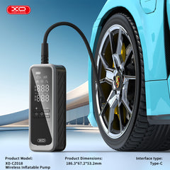 XO CZ018 Smart Φορητή Ασύρματη Αντλία Φουσκώματος 5000 mAh 22 Κυλίνδρων