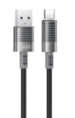 XO NB282 Καλώδιο Γρήγορης Φόρτισης Σιλικόνης 6A Type-C Μαύρο