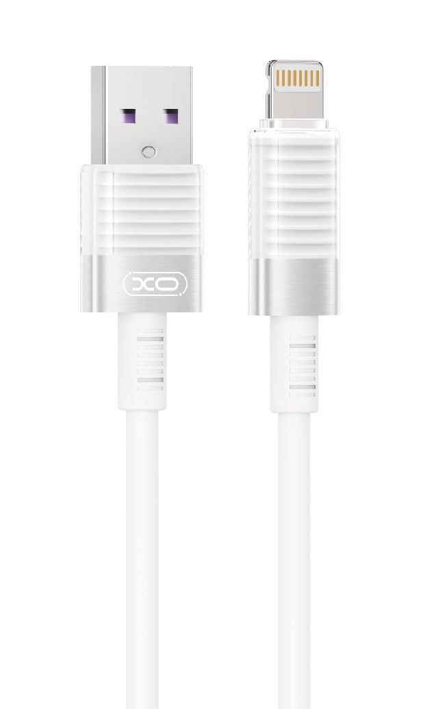 XO NB282 Καλώδιο Γρήγορης Φόρτισης Σιλικόνης 6A Lightning Λευκό