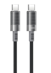 XO NB-Q282B Καλώδιο Σιλικόνης Type-C σε Type-C 60W Μαύρο 1m
