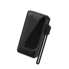 XO PR282 Powerbank Ταχείας Φόρτισης 22.5W με Πρίζα & Λουράκι Type-C 10.000mAh