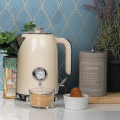 ESTIA ΒΡΑΣΤΗΡΑΣ RETRO EPOQUE ΑΝΟΞΕΙΔΩΤΟΣ 2200w 1.7lt ΚΡΕΜ