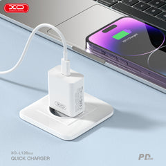 XO L126 USB-C Φορτιστής Ταχείας Φόρτισης PD20W με Καλώδιο Type-C (NB-Q190A)