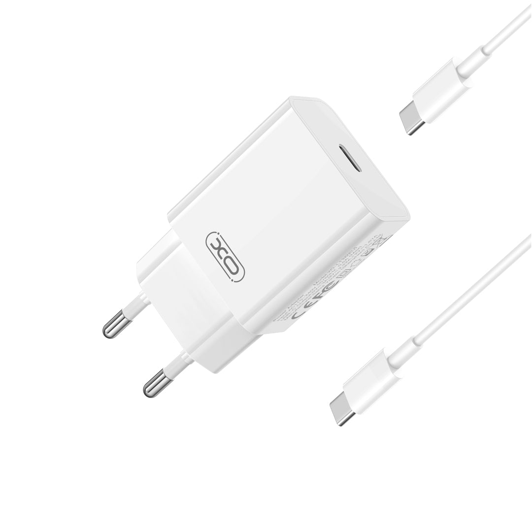 XO L126 USB-C Φορτιστής Ταχείας Φόρτισης PD20W με Καλώδιο Type-C (NB-Q190A)
