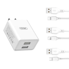 XO L65EU 2.4A Φορτιστής με Διπλή Θύρα USB για Micro