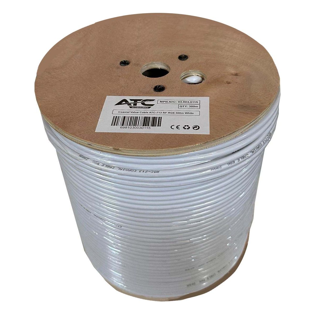 ATC Στροφείο RF ATC-713 Value RG6 300m Ξύλινο