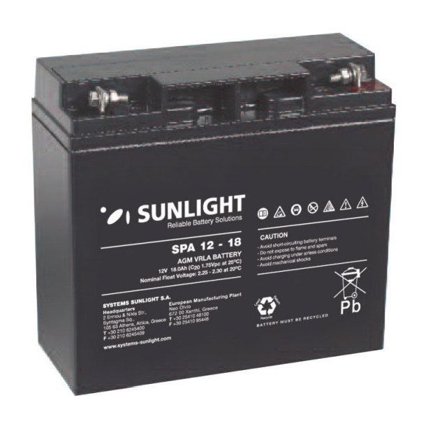 Sunlight Μπαταρία Μολύβδου 12V.18A