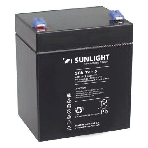 Sunlight Μπαταρία Μολύβδου 12V 5A Τετράγωνη