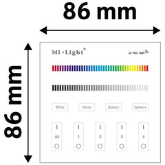 Avide LED Ταινία 12V RGB+W 4 Ζωνών RF Χωνευτό /2xAAA/ Αφής