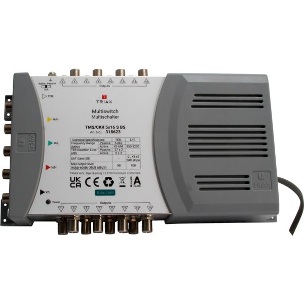 Triax Πολυδιακόπτης TMS / CKR 5x16 S-Stand. 5IN / 16OUT