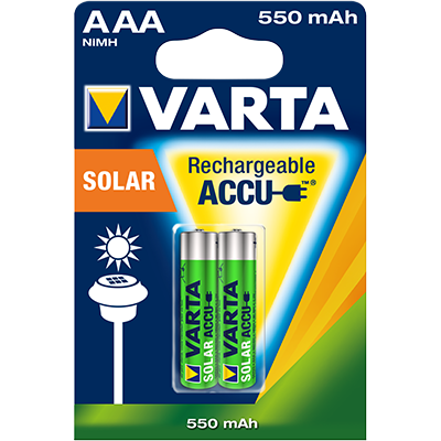 Varta Επαναφορτιζόμενες Μπαταρίες Solar 550mAh HR03 AAA (2τμχ)