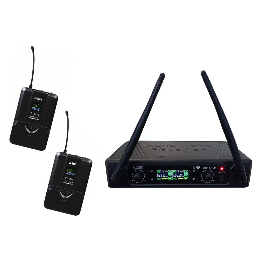 JRU-521LD-D Ασύρματο Μικρόφωνο Διπλού Πέτου UHF