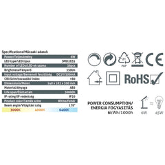 Avide LED Φωτιστικό Γραφείου Δερμάτινο με Ημερολόγιο Λευκό 6W