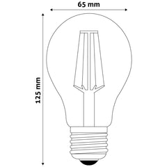 Avide Λάμπα LED Filament Κοινή 12W E27 A65 360° Θερμό 2700K High Lumen