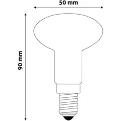 Avide Λάμπα LED Filament R50 4W E14 160° Θερμό 2700K