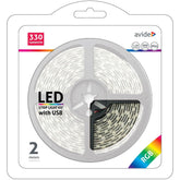 Avide LED Ταινία Blister 5V 7.2W 30LED RGB IP65 2m