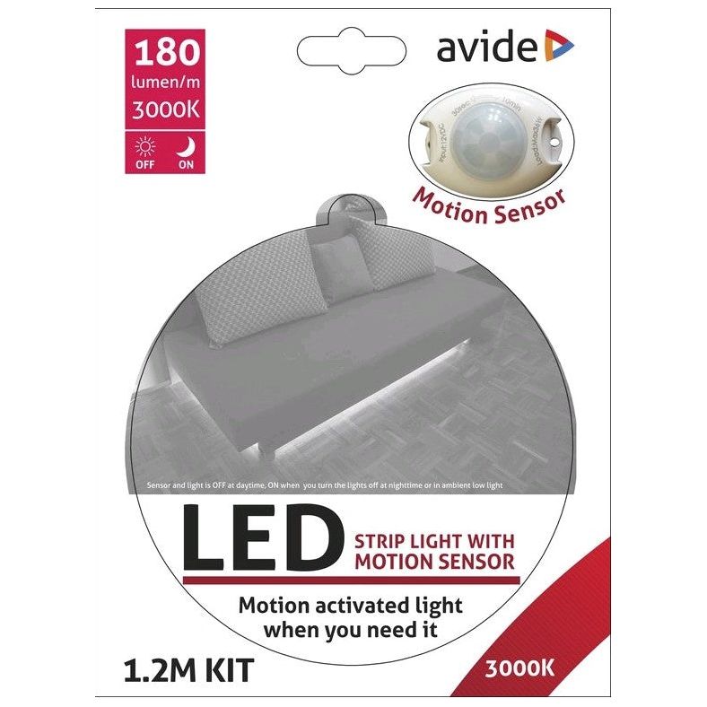 Avide LED Ταινία με Αισθητήρα Φωτός Κρεβατιού 3W 3000K