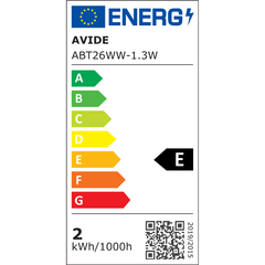Avide Λάμπα LED T26 1.3W Θερμό 3000K