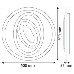 Avide Μοντέρνα Πλαφονιέρα Οροφής LED Olive 76W
