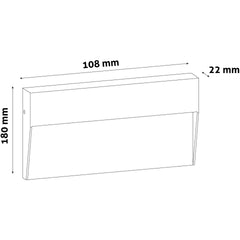 Avide Εξωτερικό Φως Σκάλας Kano LED 6W Θερμό 3000K IP54 18cm