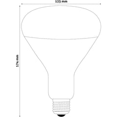 Avide Λάμπα Υπερύθρων E27 100W Full Κόκκινο