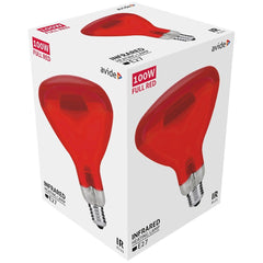 Avide Λάμπα Υπερύθρων E27 100W Full Κόκκινο