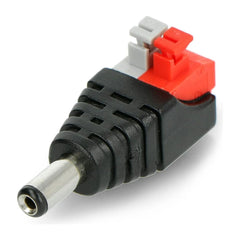 Αντάπτορας Ρεύματος DC 5.5x2.1mm Αρσενικό με 2 pins και Σφικτήρα Πίεσης