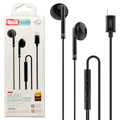 XO EP29 Ακουστικά Handsfree Type-C Μαύρα