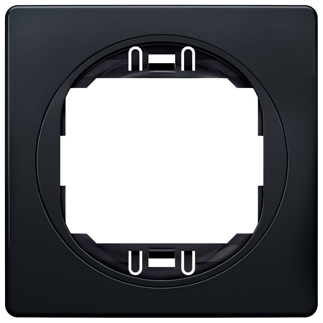 EON E6801.E1E Πλαίσιο μιας Θύρας 80x80 soft-touch Μαύρο με Μαύρο Στήριγμα