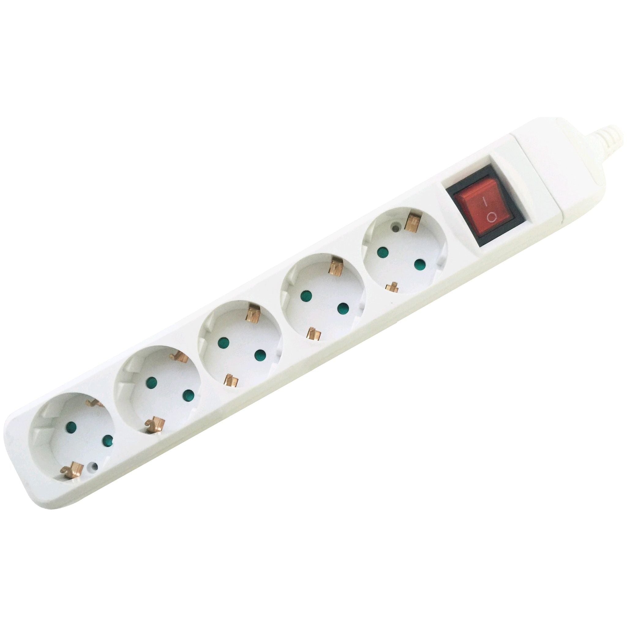 Entac Πολύπριζο 5 Θέσεων Με Διακόπτη Χωρίς Καλώδιο