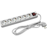 Entac Πολύπριζο Προστασίας 6 Θέσεων με Διακόπτη 3x1.5mm 3m