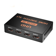 Μεταλλικός Διακόπτης HDMI 3 Είσοδοι / 1 Έξοδος 4K x 2K με Τηλεχειριστήριο
