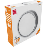 Avide Στεγανή Πλαφονιέρα Οροφής IP54 Στρογγυλό (Merkur-C) 12W Λευκό 4000K Γκρί