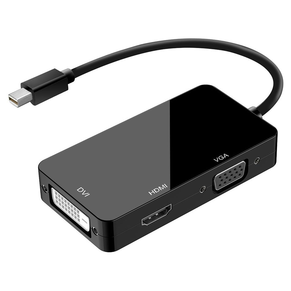 Αντάπτορας Mini DP Αρσενικό σε HDMI/VGA/DVI Μαύρο