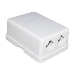 Πρίζα Τηλεφώνου Εξωτερική Αυτοκόλλητη Διπλή