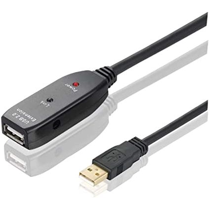Καλώδιο USB 2.0 Προέκταση Αρσ. / Θηλ. 10m Μαύρο