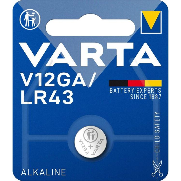 Varta Μπαταρία Κουμπί Λιθίου LR43 V12 GA (1τμχ)