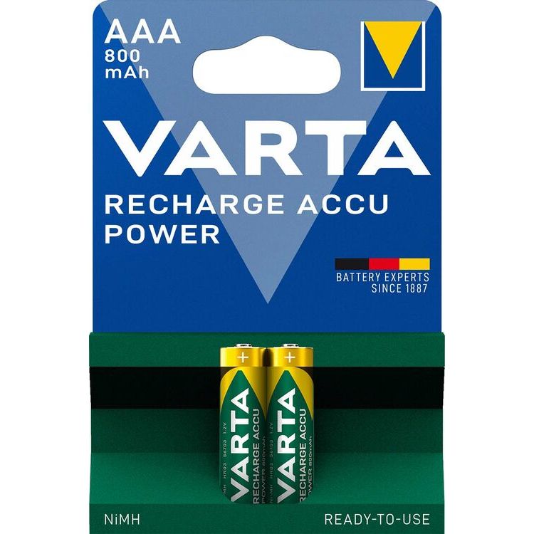 Varta Επαναφορτιζόμενες Μπαταρίες R2U AAA 800mAh (2τμχ)